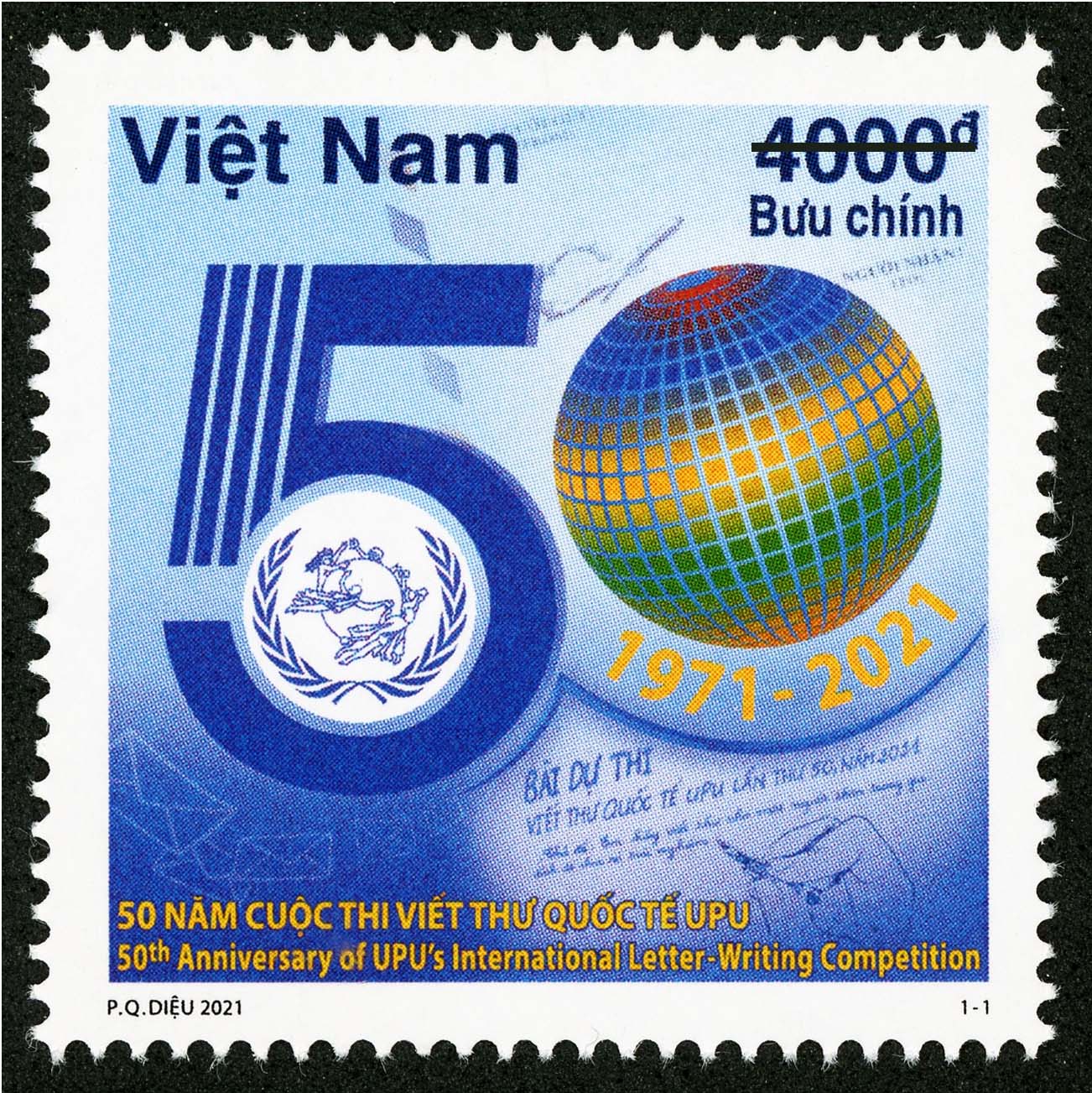 Phát hành bộ tem ''Kỷ niệm 50 năm cuộc thi viết thư quốc tế UPU ...