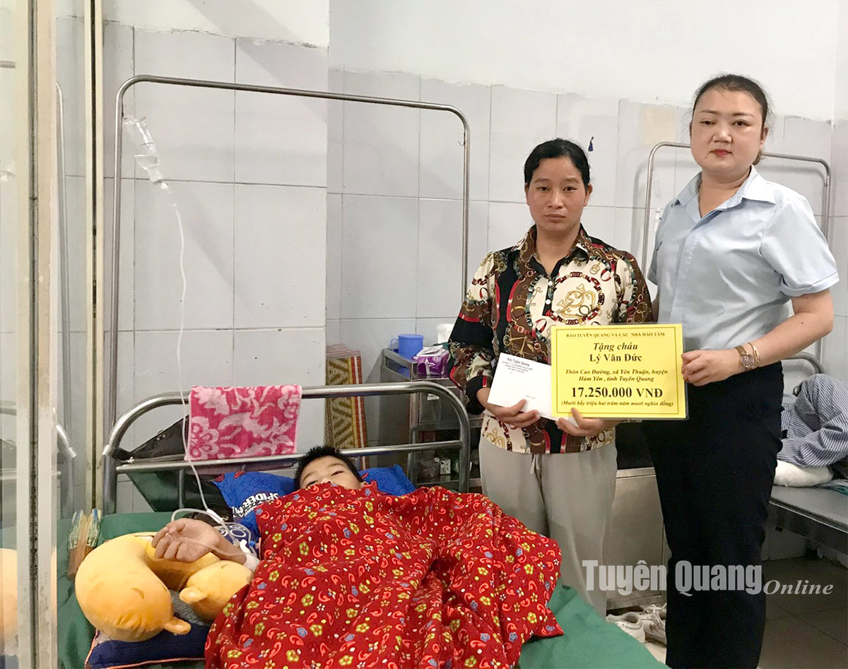 Trên 67 triệu đồng hỗ trợ em Lý Văn Đức