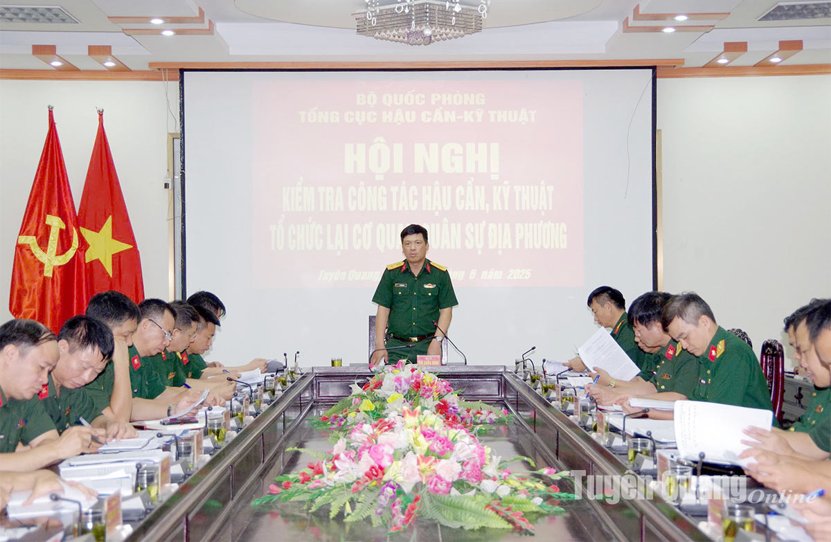 Tổng cục Hậu cần – Kỹ thuật  kiểm tra công tác hậu cần, kỹ thuật tại Bộ CHQS tỉnh 